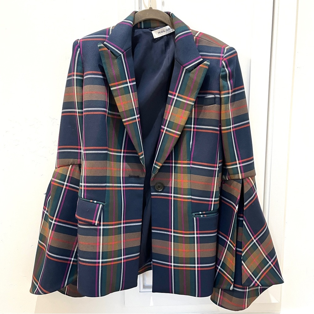 Prabal Gurung Plaid Blazer 2019 Collection Size 2